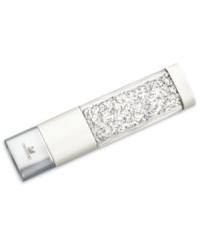 Make perfect memories. Swarovski's USB crystalline memory stick features silver-tone metal details with white pearl-colored crystals, and is delivered in a blue velvet pouch. Approximate size: 2-3/4 x 11/16 x 5/16 inches. Memory: 4GB. Make perfect memories. Swarovski's USB crystalline memory stick features silver-tone metal details with white pearl-colored crystals, and is delivered in a blue velvet pouch. Approximate size: 2-3/4 x 11/16 x 5/16 inches. Memory: 4GB.