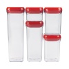 Oxo Good Grips 5-piece Pop Container Set, Red Lids
