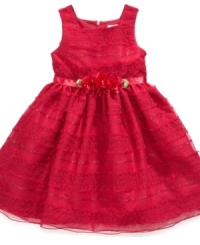 Fancy her up for any special occasion with this lovely lace-overlay dress from Sweet Heart Rose. Fancy her up for any special occasion with this lovely lace-overlay dress from Sweet Heart Rose.