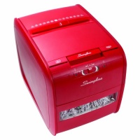 Swingline Stack-and-Shred RED Hands Free Shredder, 60 Sheet Capacity, Red (1757579)