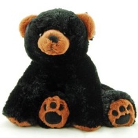 Super Soft & Floppy Stuffed Black Bear Plush Toy with Weighted Feet - Stands up 11