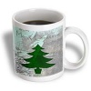 Merry Christmas Aqua Abstract Tree - 15oz Mug