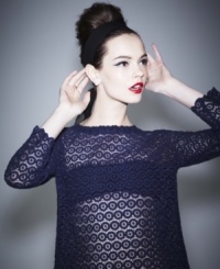 In a sheer lace, this Alberta Ferretti for Impulse top is a hot layering piece for spring! In a sheer lace, this Alberta Ferretti for Impulse top is a hot layering piece for spring!