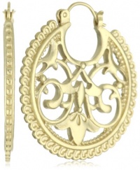 T Tahari Gold Filigree Hoop Earrings T Tahari Gold Filigree Hoop Earrings