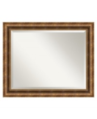 Grand and radiant like the city that never sleeps, the Manhattan wall mirror features a burnished bronze frame with beaded trim and beveled glass interior. Sized to define a space with timeless good looks and masculine appeal. Grand and radiant like the city that never sleeps, the Manhattan wall mirror features a burnished bronze frame with beaded trim and beveled glass interior. Sized to define a space with timeless good looks and masculine appeal.