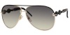 Gucci GG4225/S Sunglasses - 0WPO Shiny Black (AE Dark Gray Ochre Lens) - 63mm