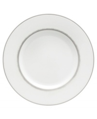 Fresh and cool in crisp white, the Silver Leaf accent salad plate delivers modern style and iconic craftsmanship. Delicate feathered platinum applied using Wedgwood's signature technique shimmers with whimsy on sleek bone china. Fresh and cool in crisp white, the Silver Leaf accent salad plate delivers modern style and iconic craftsmanship. Delicate feathered platinum applied using Wedgwood's signature technique shimmers with whimsy on sleek bone china.