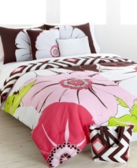 Outfit your bedroom with the vibrantly retro Lexi St. Tropez comforter set. Reverses to a unique diamond print in chic pink and brown and includes a matching tote to show off your fashion sense, wherever you go! (Clearance) Outfit your bedroom with the vibrantly retro Lexi St. Tropez comforter set. Reverses to a unique diamond print in chic pink and brown and includes a matching tote to show off your fashion sense, wherever you go! (Clearance)
