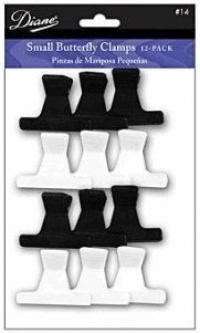 Butterfly Clamps 1-dozen * Small Size: 2 * Black & White Butterfly Clamps 1-dozen * Small Size: 2 * Black & White