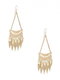 GUESS Gold-Tone Fringed Hammock Earrings, GOLD GUESS Gold-Tone Fringed Hammock Earrings, GOLD