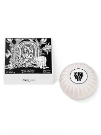 A single soap that leaves your skin nourished and hydrated while releasing a hint of fragrance modeled after Diptyques famous eau de toilette. The precious, sacred scent of sandalwood in the heat of an Asian jungle. Includes the fragrant notes of sandalwood, rosewood, cypress and amber. Vegetable based and enriched with glycerin to retain moisture and almond seed oil for hydration. Wrapped in silk paper, sealed with Diptyque's stamp. 3.5 oz. A single soap that leaves your skin nourished and hydrated while releasing a hint of fragrance modeled after Diptyques famous eau de toilette. The precious, sacred scent of sandalwood in the heat of an Asian jungle. Includes the fragrant notes of sandalwood, rosewood, cypress and amber. Vegetable based and enriched with glycerin to retain moisture and almond seed oil for hydration. Wrapped in silk paper, sealed with Diptyque's stamp. 3.5 oz.