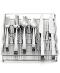 Keep it simple. The minimalist aesthetic and casual appeal of Piermont Satin flatware will get you all set for every day of the week. Includes a chrome caddy for easy storage. Keep it simple. The minimalist aesthetic and casual appeal of Piermont Satin flatware will get you all set for every day of the week. Includes a chrome caddy for easy storage.