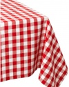 DII Flame Red and White Checkers Tablecloth 52 x 52