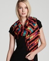 A tribal-inspired print and fringe give this Theodora & Callum scarf a casual-cool vibe.