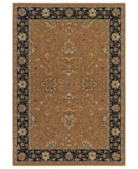 Evoking classing Persian patternwork in an ebony, gold and cream ground, the Tamena area rug from Couristan offers intricate beauty for your floors. Woven of heat-set Courton™ polypropylene, a synthetic fiber that's meticulously crafted for durability. Evoking classing Persian patternwork in an ebony, gold and cream ground, the Tamena area rug from Couristan offers intricate beauty for your floors. Woven of heat-set Courton™ polypropylene, a synthetic fiber that's meticulously crafted for durability.