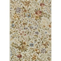 Couristan 0231/0031 EDEN Spring Blooms 72-Inch by 108-Inch Wool Area Rug, Ivory/Azure Couristan 0231/0031 EDEN Spring Blooms 72-Inch by 108-Inch Wool Area Rug, Ivory/Azure