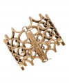 Open to the idea of something different? Lucky Brand's openwork bracelet, crafted from gold tone mixed metal, gives you a stylish option for accessorizing. Approximate length: 7 inches.