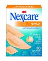 Nexcare Active Extra Cushion Bandage, Assorted Sizes, 30 ct Packages (Pack of 4)