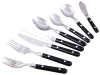 Unica Flatware Collection Shane 50-Piece Flatware and Steak Knife Set, includes Durable Black Organizer, Service for 8