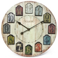 Infinity Instruments Weathered Plank 24-Inch Wood Wall Clock Infinity Instruments Weathered Plank 24-Inch Wood Wall Clock