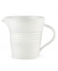 Find style and substance in the Tin Can Alley creamer. Concentric grooves give the Lenox dinnerware an understated elegance in versatile white bone china. Find style and substance in the Tin Can Alley creamer. Concentric grooves give the Lenox dinnerware an understated elegance in versatile white bone china.