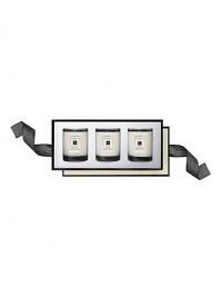 This collection is perfect for on-the-spot sparkle. Each candle in this trio shaping a deliciously different mood. For a touch of luxury wherever you journey. Burn time 18 hours each. This collection is perfect for on-the-spot sparkle. Each candle in this trio shaping a deliciously different mood. For a touch of luxury wherever you journey. Burn time 18 hours each.