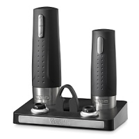 Presented in an elegant gift box, this oenophile-lover's set is sure to delight wine-aficionados and dabblers alike. Complete with two wine stoppers, a foil cutter, wine preserver and cordless, rechargeable bottle opener it contains everything you need for easy opening and saving. Presented in an elegant gift box, this oenophile-lover's set is sure to delight wine-aficionados and dabblers alike. Complete with two wine stoppers, a foil cutter, wine preserver and cordless, rechargeable bottle opener it contains everything you need for easy opening and saving.