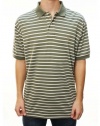 Polo Ralph Lauren Men's Short Sleeve Polo Shirt Olive Green w/White Stripes