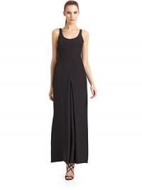 THE LOOKScoopneckFront Princess seamsFront and back inverted pleatSide zip with hook-and-eye closureSurplice V-back with gentle ruchingTHE FITAbout 59 from shoulder to hemTHE MATERIAL72% acetate/28% silkFully linedCARE & ORIGINDry cleanMade in ItalyModel shown is 5'10½ (179cm) wearing US size 4. THE LOOKScoopneckFront Princess seamsFront and back inverted pleatSide zip with hook-and-eye closureSurplice V-back with gentle ruchingTHE FITAbout 59 from shoulder to hemTHE MATERIAL72% acetate/28% silkFully linedCARE & ORIGINDry cleanMade in ItalyModel shown is 5'10½ (179cm) wearing US size 4.