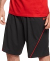 Keep your composure on the court in these comfortable Lebron basketball shorts from Nike featuring Dri-Fit technology.