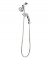 Shower yourself with this Conair showerhead featuring six water pressure setting and microban antimicrobial protection to fight bacteria, mold and mildew. Polished chrome finish.