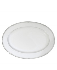 Set a sumptuous table with luxurious Precious Platinum dinnerware and dishes from Royal Doulton. Intertwining platinum lines and raised, dotted accents create a sophisticated, segmented design. Set a sumptuous table with luxurious Precious Platinum dinnerware and dishes from Royal Doulton. Intertwining platinum lines and raised, dotted accents create a sophisticated, segmented design.