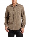 Perry Ellis Men's Long Sleeve Bold Stripe Woven Shirt