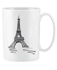 Set the table with a new point of view. Etched with the Eiffel Tower, the Paris accent mug adds European charm to the understated elegance of Tin Can Alley dinnerware. Set the table with a new point of view. Etched with the Eiffel Tower, the Paris accent mug adds European charm to the understated elegance of Tin Can Alley dinnerware.