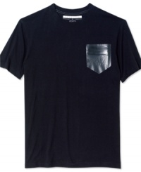 Look again. This is like no pocket tee you've worn before. That's because it's made of the softest possible cotton with a chest pocket of the slickest possible plastic. Only from Sean John, of course. Look again. This is like no pocket tee you've worn before. That's because it's made of the softest possible cotton with a chest pocket of the slickest possible plastic. Only from Sean John, of course.