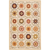 Safavieh Blossom Collection BLM951A Handmade Ivory and Multi Hand Spun Wool Area Rug, 2-Feet by 3-Feet Safavieh Blossom Collection BLM951A Handmade Ivory and Multi Hand Spun Wool Area Rug, 2-Feet by 3-Feet