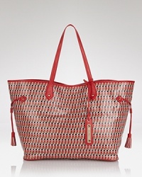 This Sam Edelman tote is more than meets the eye. Crafted of coated canvas, its laid-back look will carry you miles and style every outfit cool. This Sam Edelman tote is more than meets the eye. Crafted of coated canvas, its laid-back look will carry you miles and style every outfit cool.