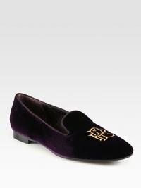 The elegance of a timeless silhouette, expertly crafted of plush velvet with signature monogram stitching. Velvet upperLeather lining and solePadded insoleMade in Italy The elegance of a timeless silhouette, expertly crafted of plush velvet with signature monogram stitching. Velvet upperLeather lining and solePadded insoleMade in Italy