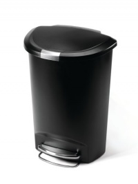 simplehuman 50L-Liter / 13-Gallon Semi-Round Step Trash Can, Black Plastic simplehuman 50L-Liter / 13-Gallon Semi-Round Step Trash Can, Black Plastic