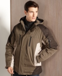 Make the scouts proud and always be prepared with this versatile 3-in-1 jacket from Calvin Klein.