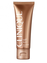 Tinted lotion gives you instant colour, golden tan develops in just a few hours. Looks smooth, even, natural. Self-tanning plus: No surprises, it shows where it goes. Oil free, non-acnegenic. Dermatologist tested. 1.7 oz. 