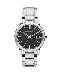 Burberry Round Watch with Black Dial, 38mm Burberry Round Watch with Black Dial, 38mm