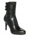 Straps around the back ankle up the glam-factor of Tahari's Goodwin  platform dress booties.