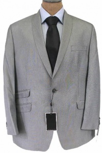Sean John Mens 1 Button Flat Front Light Gray Nailhead Suit Sean John Mens 1 Button Flat Front Light Gray Nailhead Suit