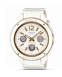 Work high energy chic with this statement watch from Baby-G, accented by a sporty round face. Designed for maximum performance and style, it features quartz movement and multiple alarms. Work high energy chic with this statement watch from Baby-G, accented by a sporty round face. Designed for maximum performance and style, it features quartz movement and multiple alarms.
