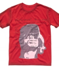 Exile your old t-shirt style with this graphic tee from Rolling Stones.