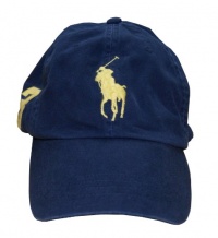Polo Ralph Lauren Big Pony Hat Cap Navy with Yellow pony Polo Ralph Lauren Big Pony Hat Cap Navy with Yellow pony