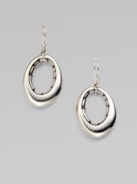 From the Kali Collection. A free-formed, open oval with a pebbled interior in sleek sterling silver. Sterling silverLength, about 1½French wire backImported From the Kali Collection. A free-formed, open oval with a pebbled interior in sleek sterling silver. Sterling silverLength, about 1½French wire backImported