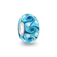 Bling Jewelry Turquoise Color Swirl 925 Sterling Silver Murano Glass Bead Troll Pandora Compatible Bling Jewelry Turquoise Color Swirl 925 Sterling Silver Murano Glass Bead Troll Pandora Compatible