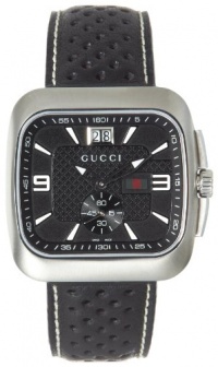 Gucci Men's YA131302 Gucci Coupé Black Leather Watch Gucci Men's YA131302 Gucci Coupé Black Leather Watch
